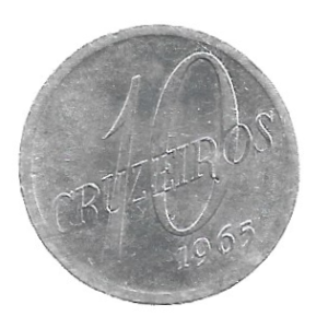 MOEDA DO BRASIL 10 CRUZEIROS 1965 V 284 MBC