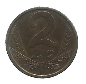 MOEDA DA POLÔNIA 2 ZLOTE 1984 KM 80.1