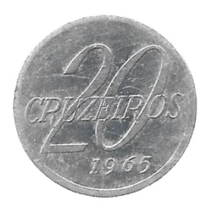 MOEDA DO BRASIL 20 CRUZEIROS V 285 MBC