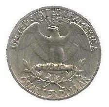 MOEDA DOS EUA 25 CENTS/QUARTER 1972 KM 164 A