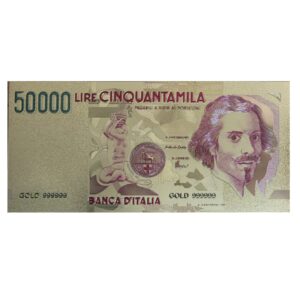 CÉDULA DE FANTASIA ITÁLIA 50.000 LIRAS
