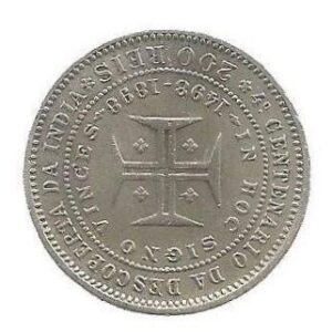 MOEDA DE PORTUGAL 200 RÉIS 1898 KM 537 PRATA