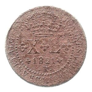 MOEDA DO BRASIL XL RÉIS 1821 R C 518 MBC