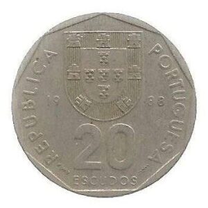 MOEDA DE PORTUGAL 20 ESCUDOS 1988 KM 634.1