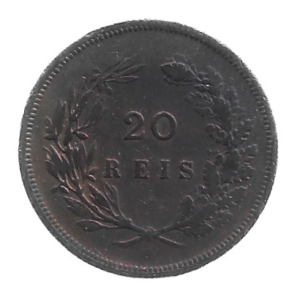 PORTUGAL 20 RÉIS 1891 KM 533