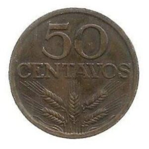 MOEDA DE PORTUGAL 50 CENTAVOS 1973 KM 596