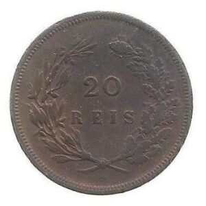 MOEDA DE PORTUGAL 20 RÉIS 1891 KM 533