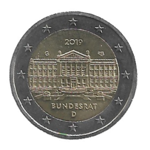 MOEDA DA ALEMANHA 2 EUROS 2019