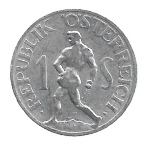 MOEDA DA ÁUSTRIA 1 SHILLING 1947 KM 2871