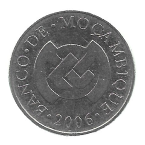 MOEDA DE MOÇAMBIQUE 5 METICAIS 2006 KM 139