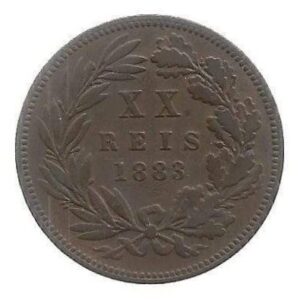 MOEDA DE PORTUGAL 20 RÉIS 1883 KM 527
