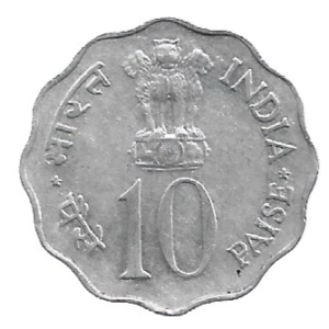 MOEDA DA ÍNDIA 10 PAISE 1978 KM 32