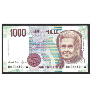 CÉDULA DA ITÁLIA 1000 LIRAS SOB/FE