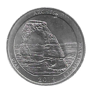 MOEDA DOS EUA 25 CENTS / QUARTER 2014 P KM 568