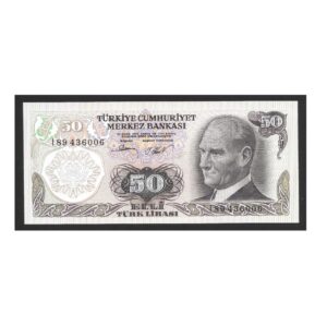 CÉDULA DA TURQUIA 50 LIRA FE