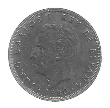 MOEDA DA ESPANHA 25 PESETAS 1980 KM 818 - Imagem 2