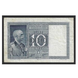 CÉDULA DA ITÁLIA 10 LIRAS 1938 MBC
