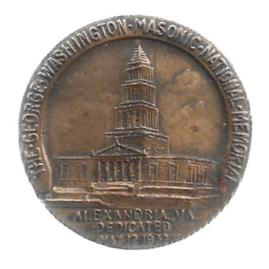 MEDALHA EUA GEORGE WASHINGTON MASONIC MEMORIAL 1932