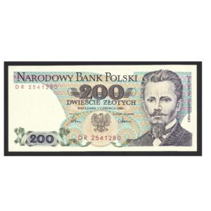 CÉDULA DA POLÔNIA 200 ZLOTYCH FE
