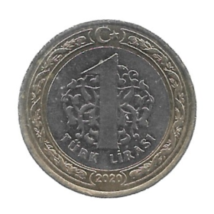 MOEDA DA TURQUIA 1 LIRA 2020 KM 1244