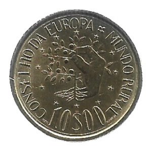 MOEDA DE PORTUGAL 10 ESCUDOS 1987 KM 638