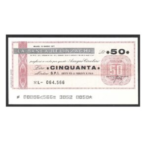 CÉDULA PRIVADA DA ITÁLIA 50 LIRAS