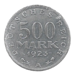 MOEDA DA ALEMANHA 500 MARCOS 1923 A KM 36