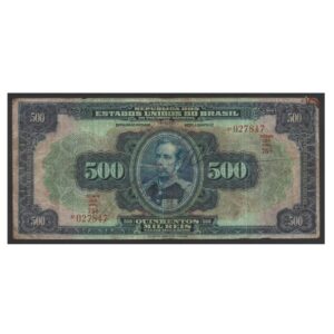 CÉDULA DO BRASIL 500 MIL RÉIS R 163 C MBC