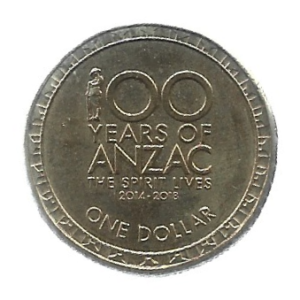 MOEDA DA AUSTRÁLIA 1 DÓLAR 2014