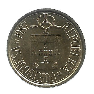 MOEDA DE PORTUGAL 10 ESCUDOS 1987 KM 638 - Imagem 2