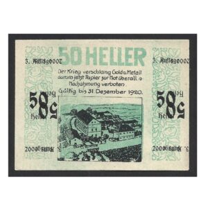 NOTGELD DA ÁUSTRIA 50 HELLER