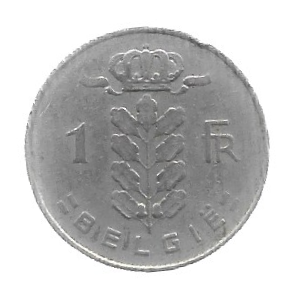 MOEDA DA BÉLGICA 1 FRANCO 1953 KM 143