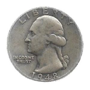 MOEDA DOS EUA 25 CENTAS/ QUARTER 1948 KM 164