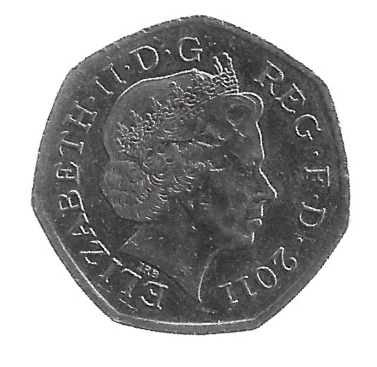 MOEDA DO REINO UNIDO 50 PENCE 2011 KM 1168 - Imagem 2