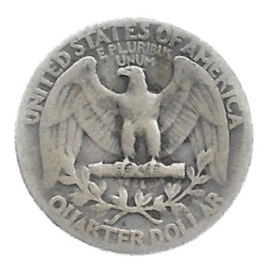MOEDA DOS EUA 25 CENTS / QUARTER 1941 KM 164 PRATA