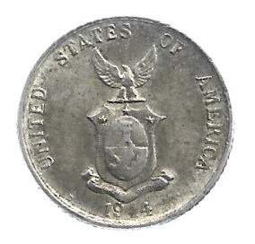 MOEDA DAS FILIPINAS 20 CENTAVOS 1944 KM 182