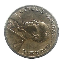 MOEDA DO BRASIL 20 CENTAVOS 1945 V 187 B REVERSO HORIZONTAL A DIREITA