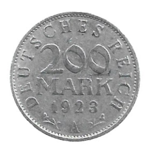 MOEDA DA ALEMANHA 200 MARCOS 1923 KM 35