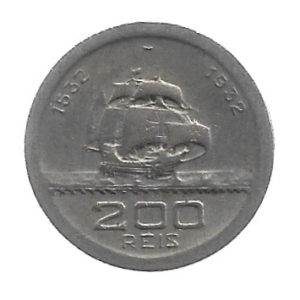 MOEDA DO BRASIL 200 RÉIS 1932 V 136 SOBERBA