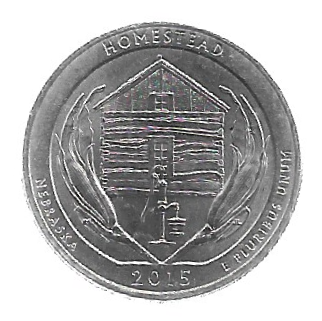 MOEDA DOS EUA 25 CENTS / QUARTER 2015 P KM 597