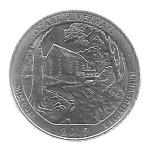 MOEDA DOS EUA 25 CENTS /QUARTER 2017 D KM 655
