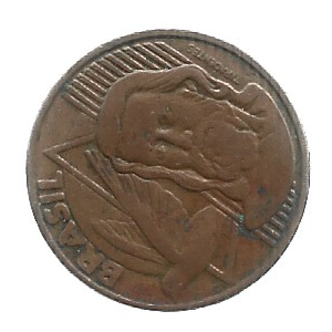 BRASIL 5 CENTAVOS 2002 V 468 REVERSO HORIZONTAL ESQUERDA