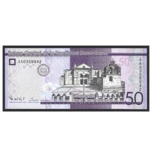 CÉDULA DA REPÚBLICA DOMINICANA 50 PESOS FE