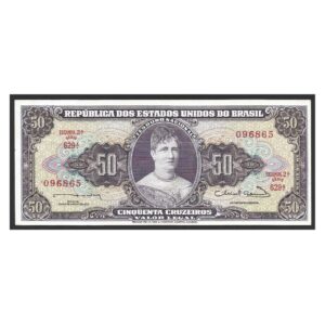 CÉDULA DO BRASIL 50 CRUZEIROS C 093 MBC/SOB