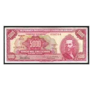 CÉDULA DO BRASIL 5000 CRUZEIROS C 110 MBC