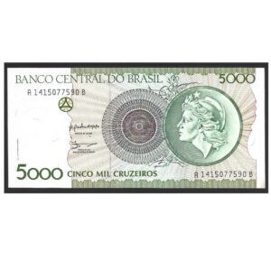 CÉDULA DO BRASIL 5000 CRUZEIROS C 222 FE