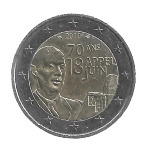 MOEDA DA FRANÇA 2 EUROS 2010 KM 1676
