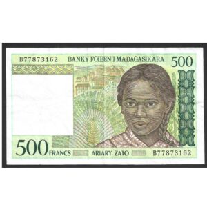 CÉDULA DE MADAGASCAR 500 FRANCOS MBC