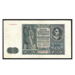 CÉDULA DA POLÔNIA 50 ZLOTYCH 1941 MBC