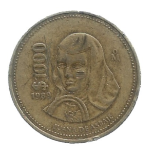 MOEDA DO MÉXICO 1000 PESOS 1989 KM 536
